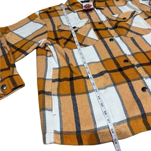 HFX Ladies’ Shirt Jacket plaid yellow size medium - Picture 15 of 16